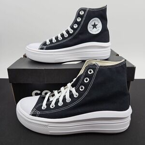 Converse Chuck Taylor All Star Move Hi Platform Black White Women's Size 9.5 New